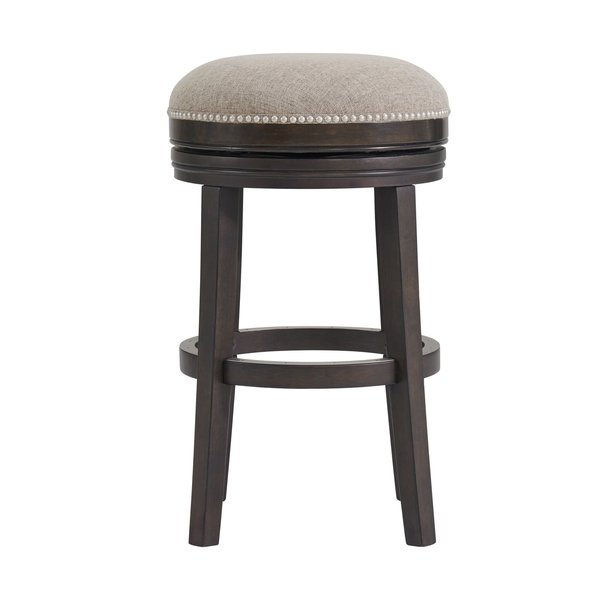 Alaterre Furniture Clara Swivel Bar Height Stool, Dark Brown ANCL02FDC